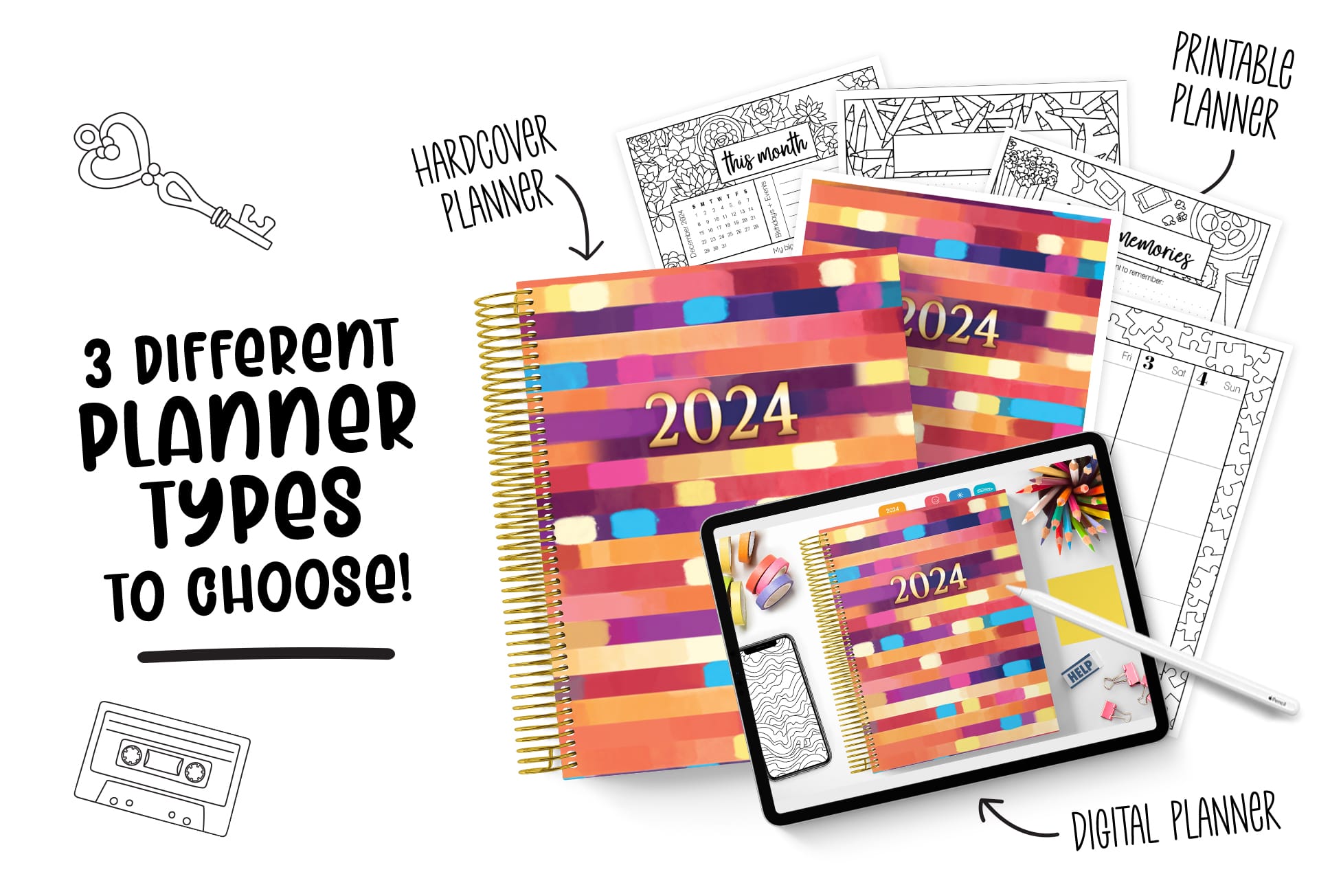 Free printable coloring calendar