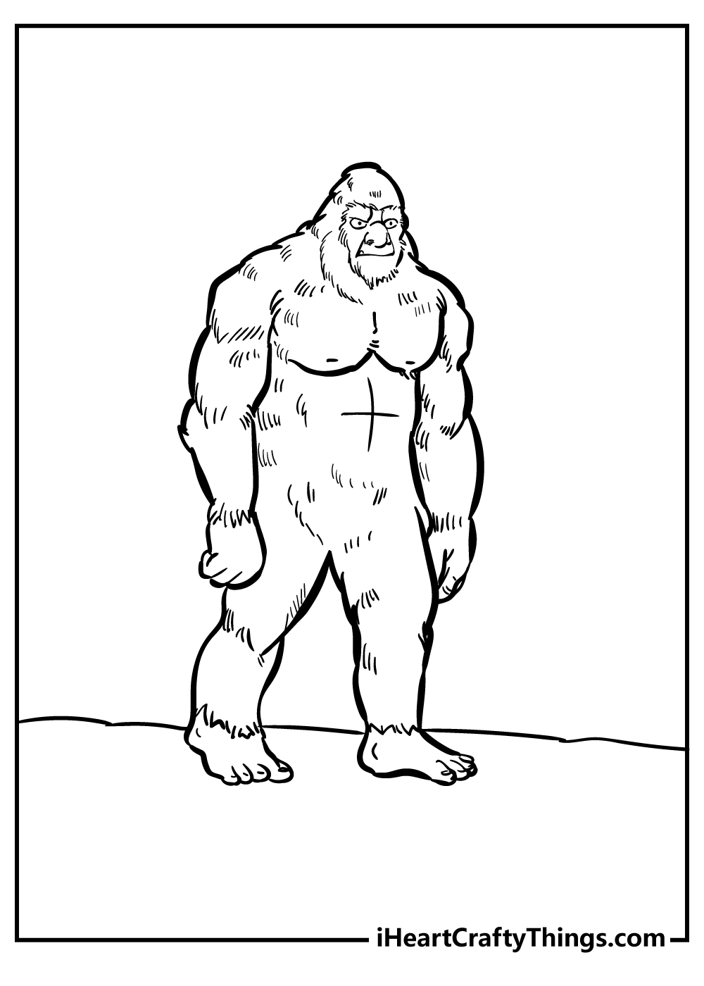 Bigfoot coloring pages free printables