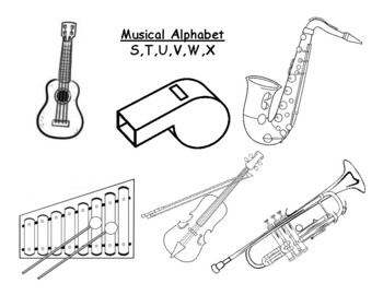 Instrument coloring pages s