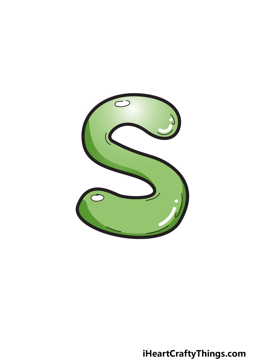 Bubble letter s draw your own bubble s in easy steps