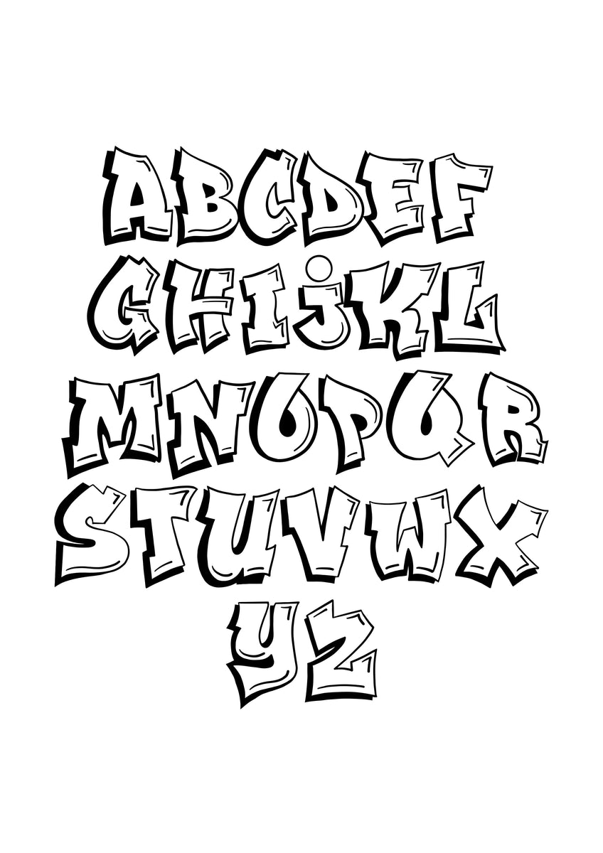 Graffiti alphabet foil â love from lilibet