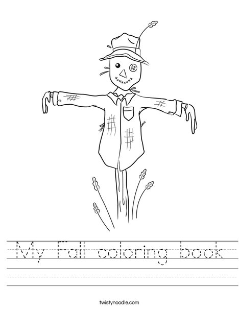 My fall coloring book worksheet