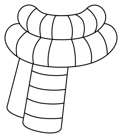 Scarf emoji coloring page free printable coloring pages
