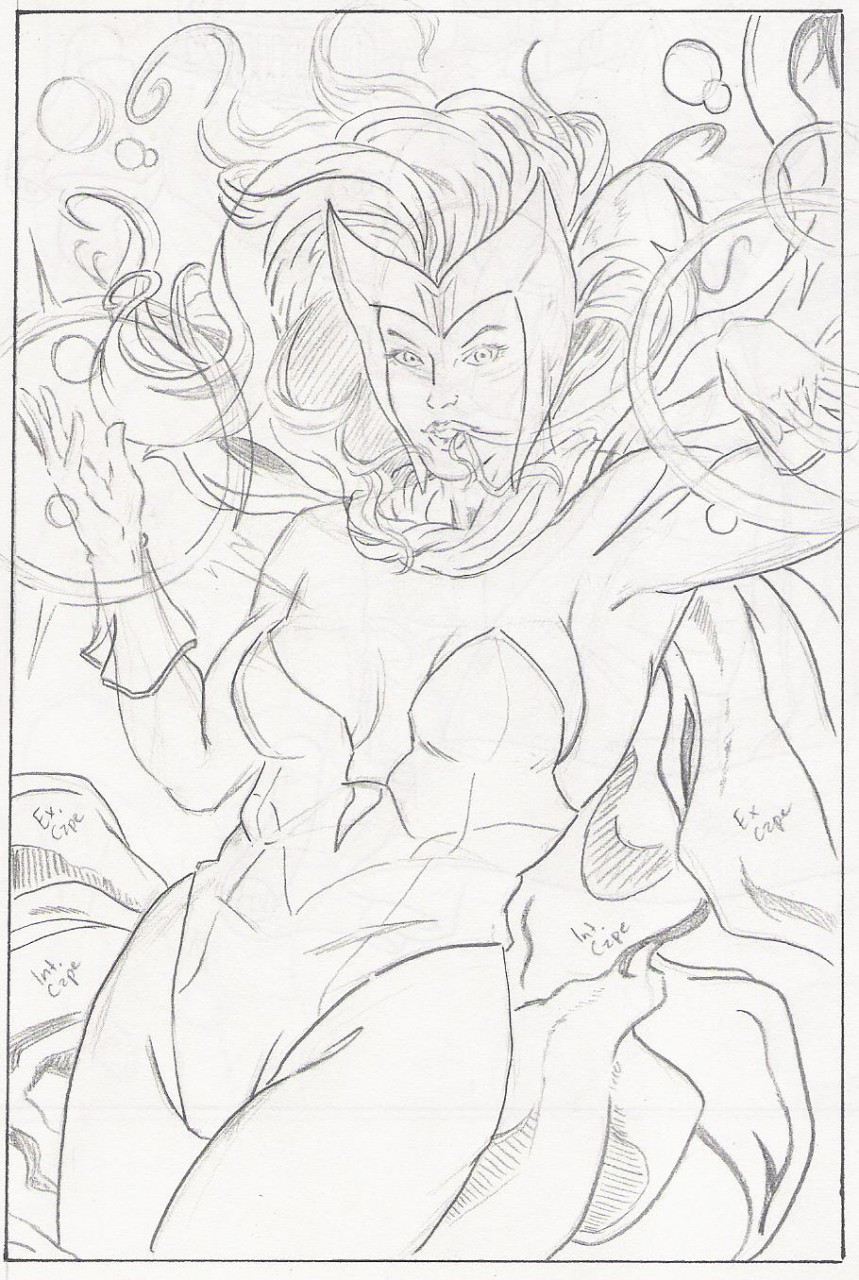 Scarlet witch sketch by emptyb