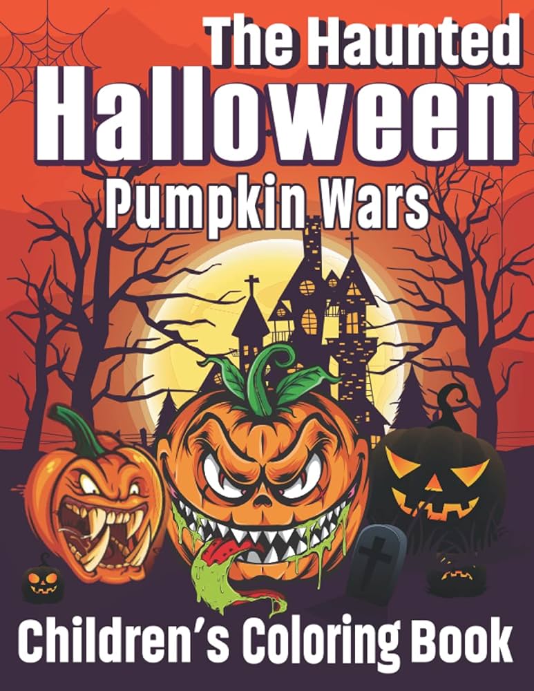 The haunted halloween pumpkin wars coloring book for kids coloring pages with zombies cute spooky scary jack