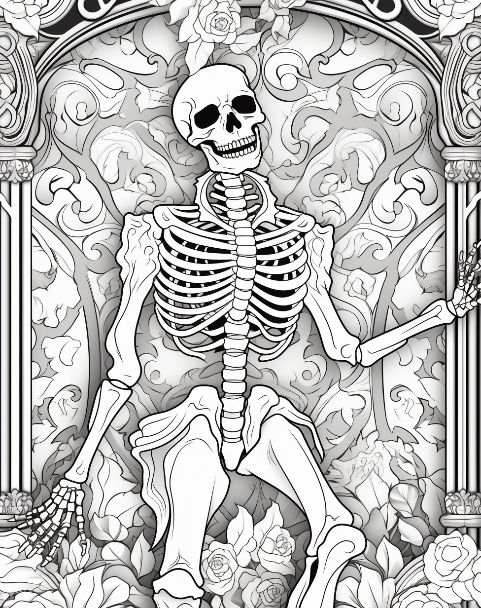 Skeleton skeleton coloring pages years old coloring pages