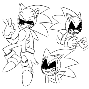 Sonic exe coloring pages printable for free download