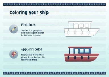 Schiff zeichnen ausmalen fãr kinder google slides ppt