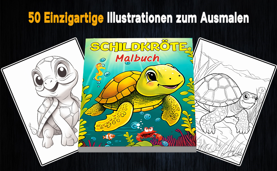 Schildkrãte malbuch einzigartige illustrationen zum ausmalen wunrbares schildkrãten buch fãr kinr die gerne mit niedlichen tieren spielen und spaã haben schãning hannah bãcher