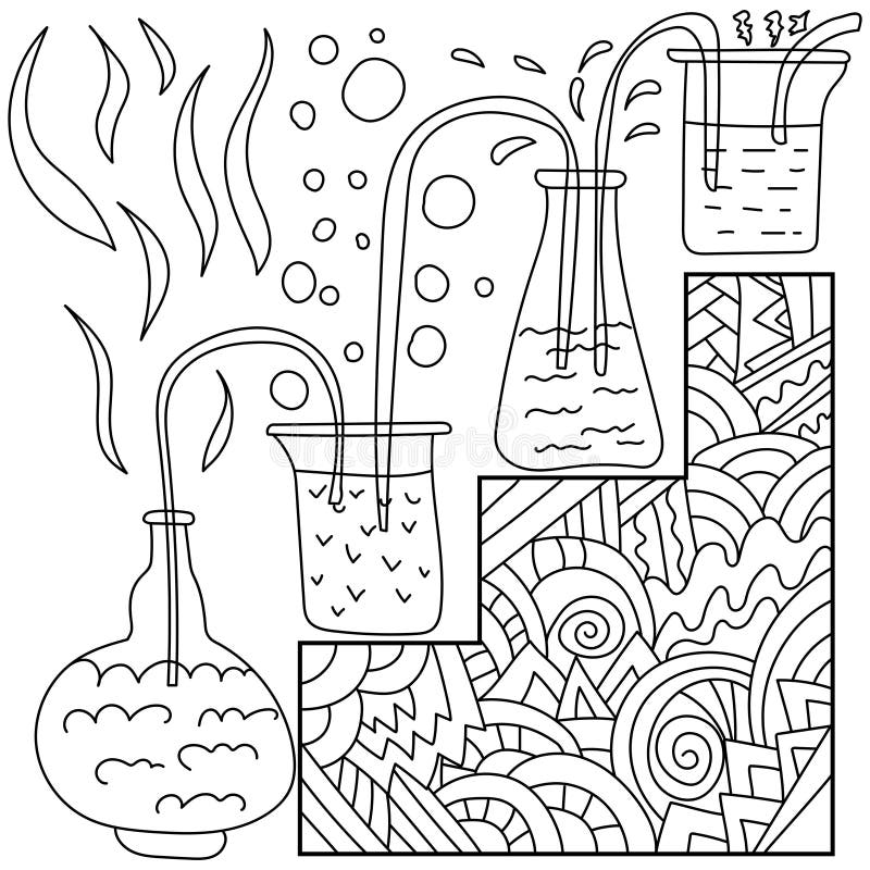 Laboratory coloring page stock illustrations â laboratory coloring page stock illustrations vectors clipart