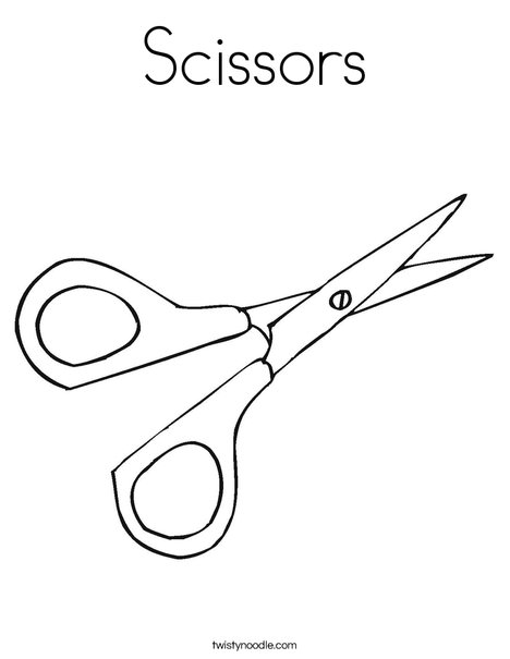 Scissors coloring page