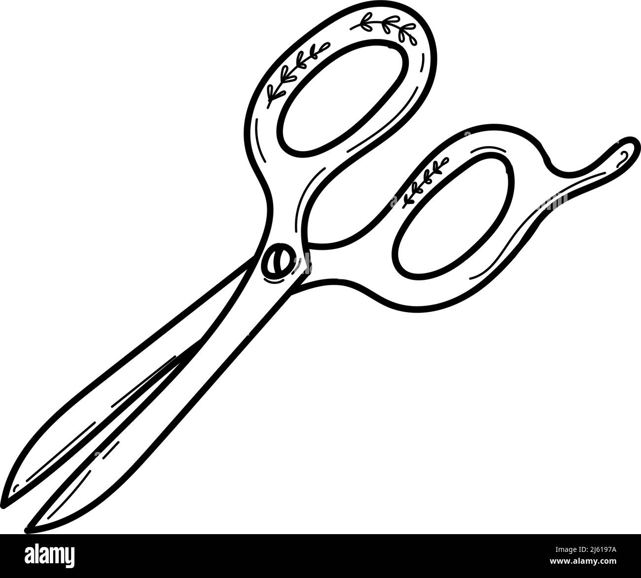 Scissors sketch black and white stock photos images
