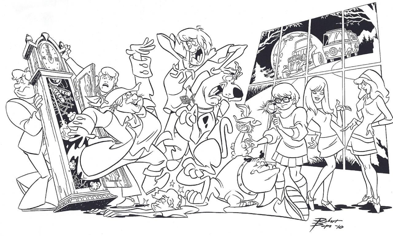 Can anyone color this for me please like digitally if possible r scoobydoo