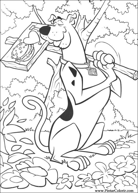 Drawings to paint colour scooby doo