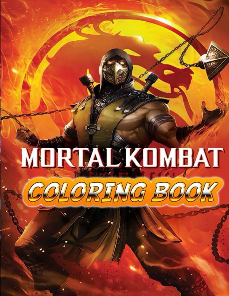 Mortal kombat coloring book awesome colouring book for kids and adults great for any aficionado of mortal kombat lore perfect for all fans of mortal kombat by
