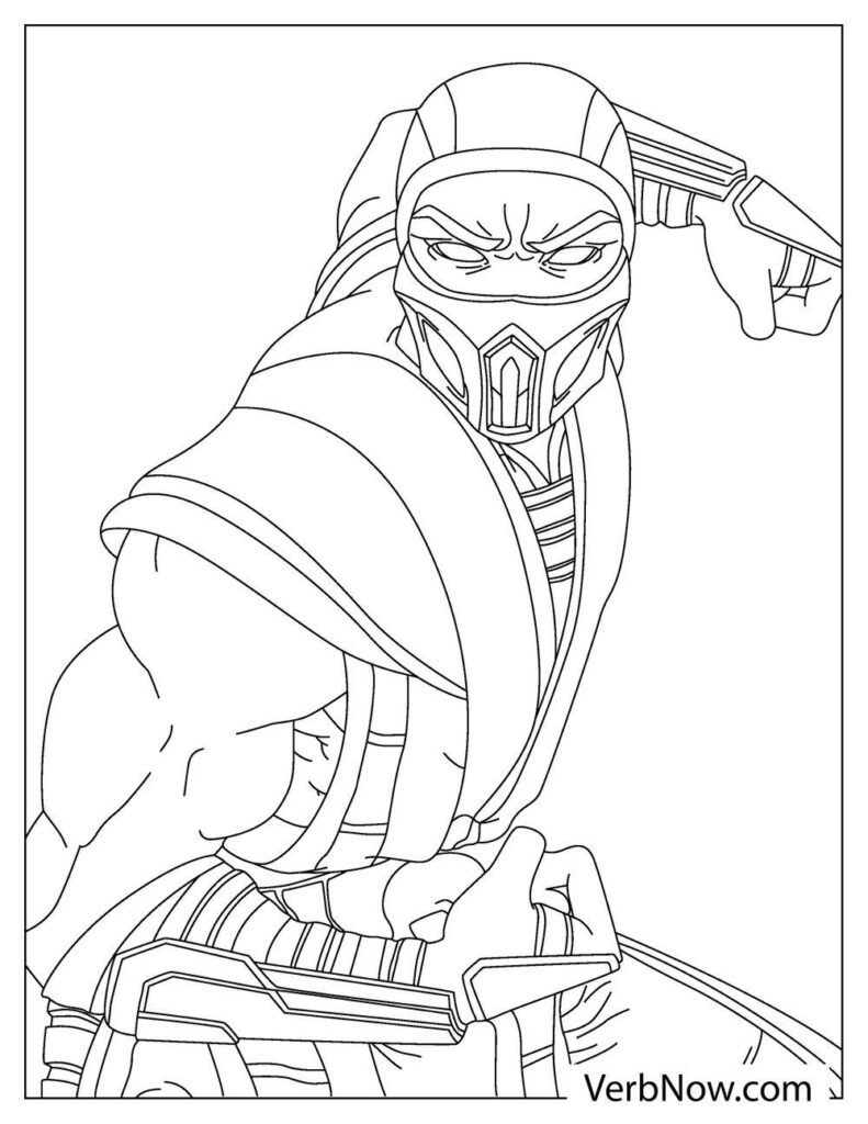 Free mortal bat coloring pages book for download printable pdf