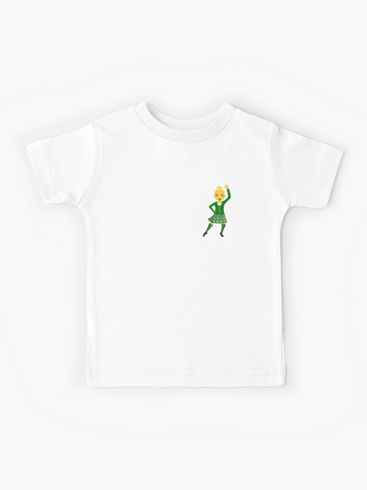 Highland dancer emoji green kids t