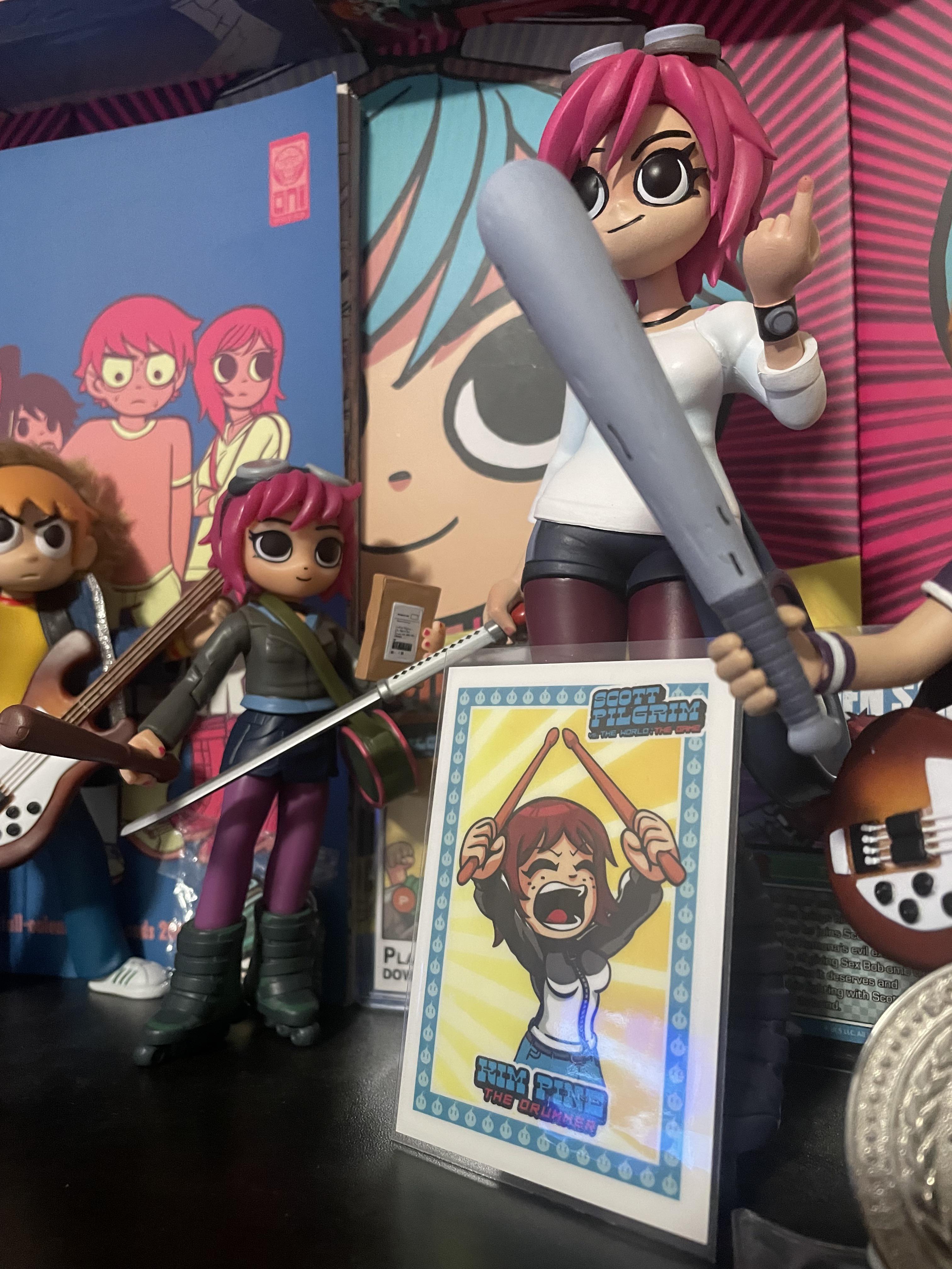 I just received the new bottleneck scott pilgrim figures heres how it looks in my collection and how it looks pared to old figures r scottpilgrim