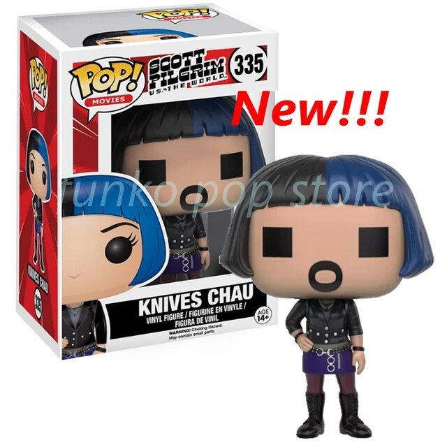 New funko pop movie scott pilgrim vs the world knives chau vinyl action figure collectible model toys vinyl figure toy