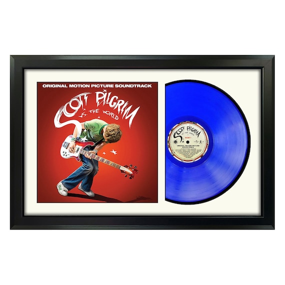 Scott pilgrim vs the world movie soundtrack random color vinyl framed vinyl record