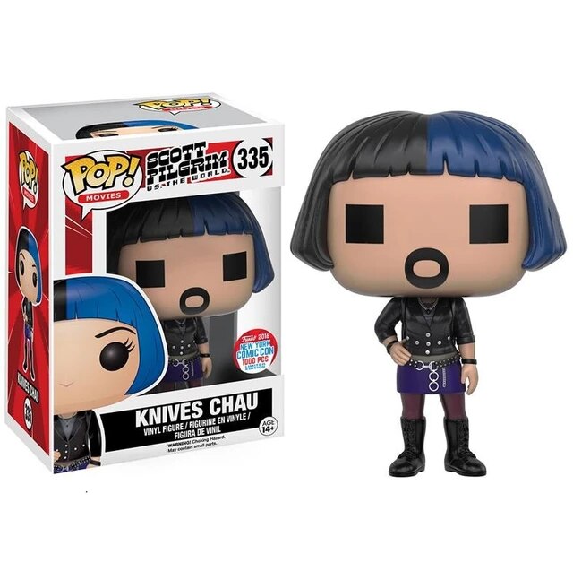 Funko pop scott pilgrim vs t world knives chau action figure collection model toys for children birthday gift