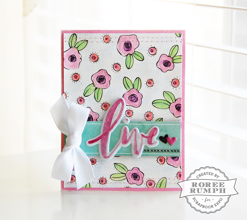 Watercolor coloring book card â stamp scrapbook expo