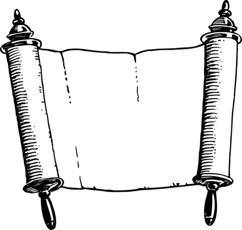 Vintage scroll blank coloring page free printable coloring pages
