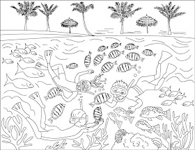 Nicoles free coloring pages scuba diving coloring page