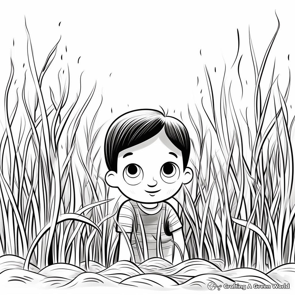 Grass coloring pages