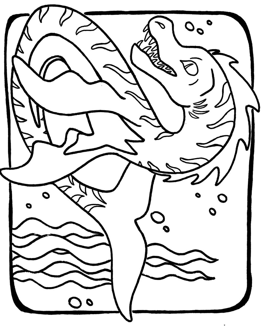 Sea monster coloring page by emra