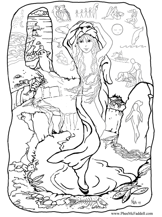 Selkie seal people story coloring page www
