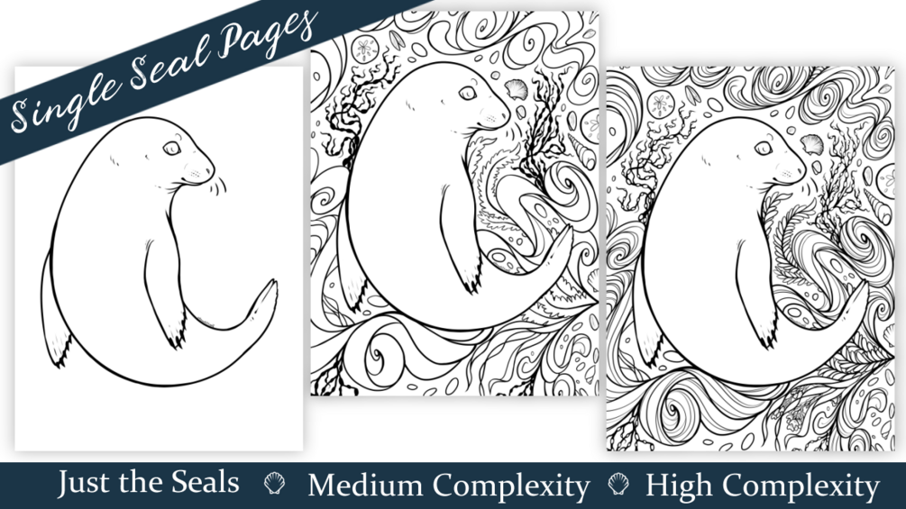 Seal scape coloring pages
