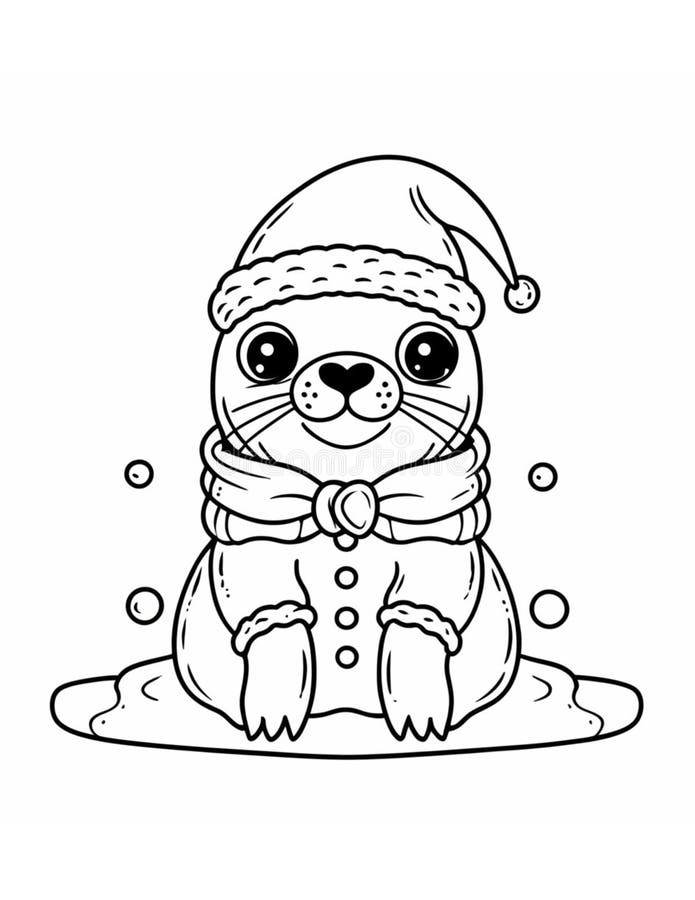 Seal coloring picture stock illustrations â seal coloring picture stock illustrations vectors clipart