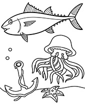 Cartoon seal coloring sheet to print