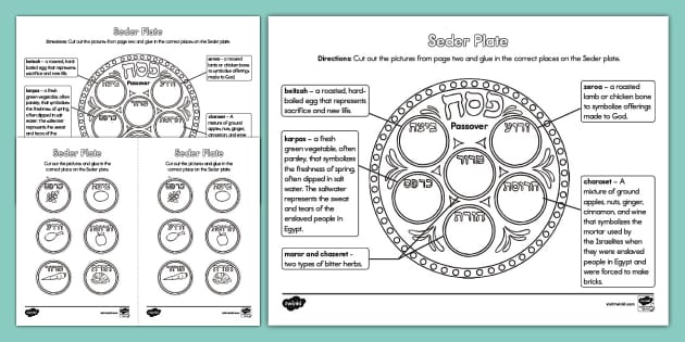 Seder worksheet judaism religious education usa