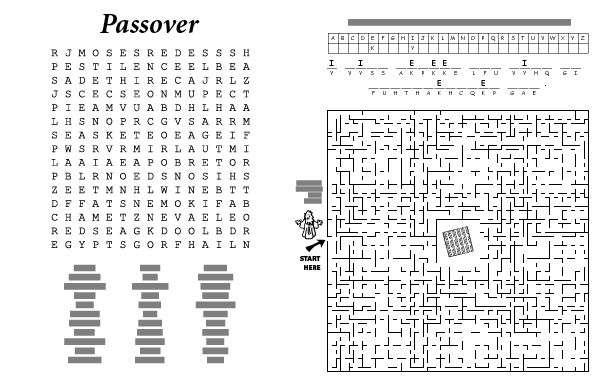 Free download passover place mats coloring sheets â digging with darren