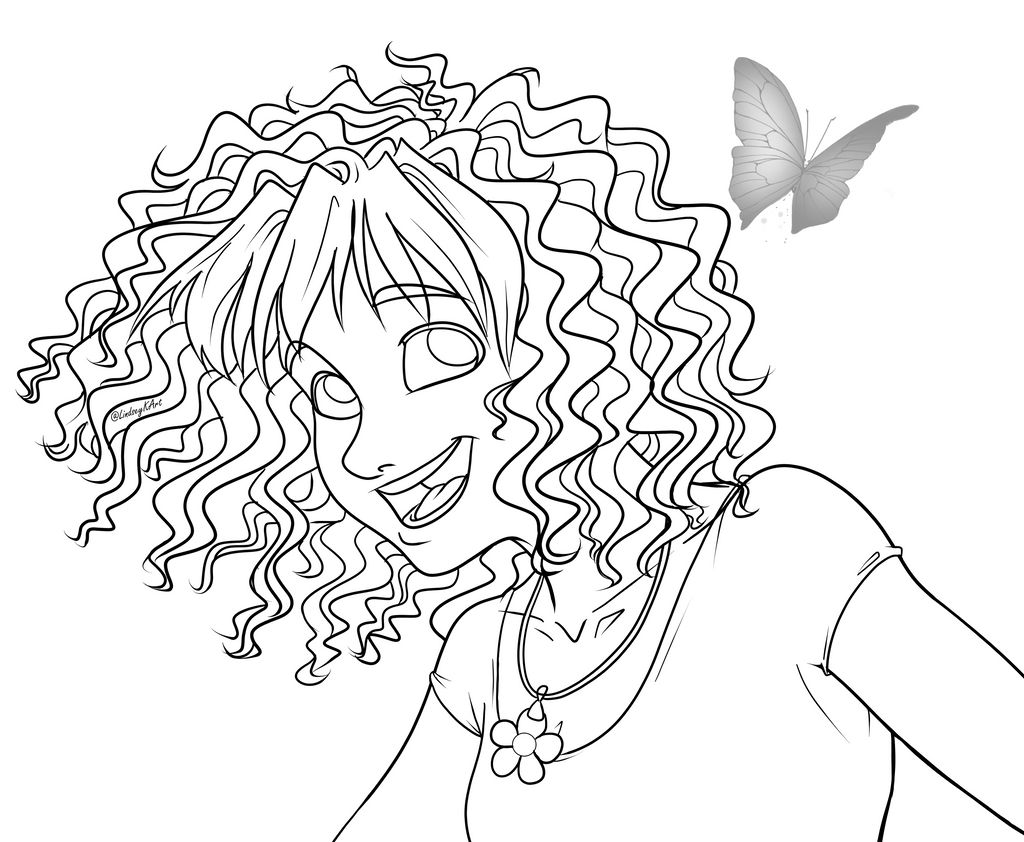 Self portrait coloring page by imaginheart on