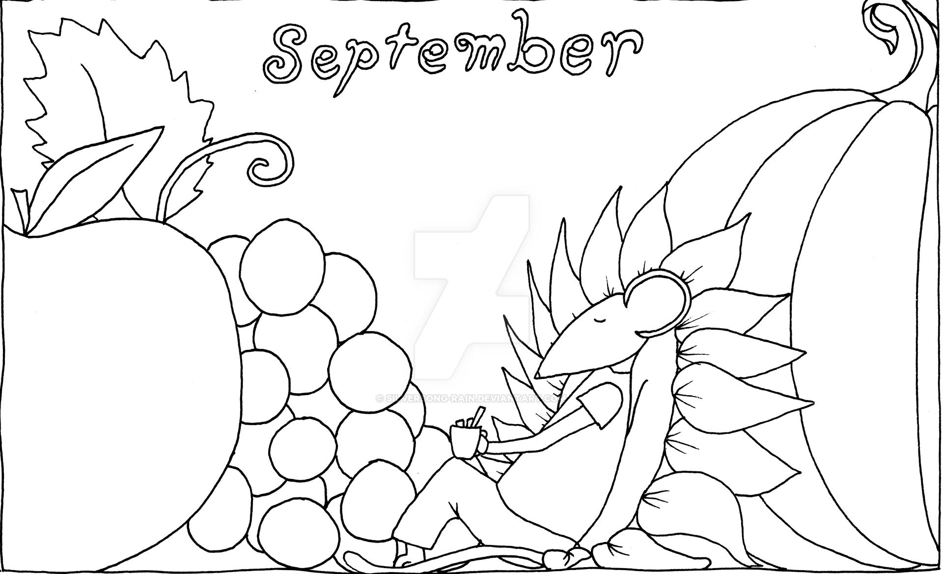 September coloring page by silversong