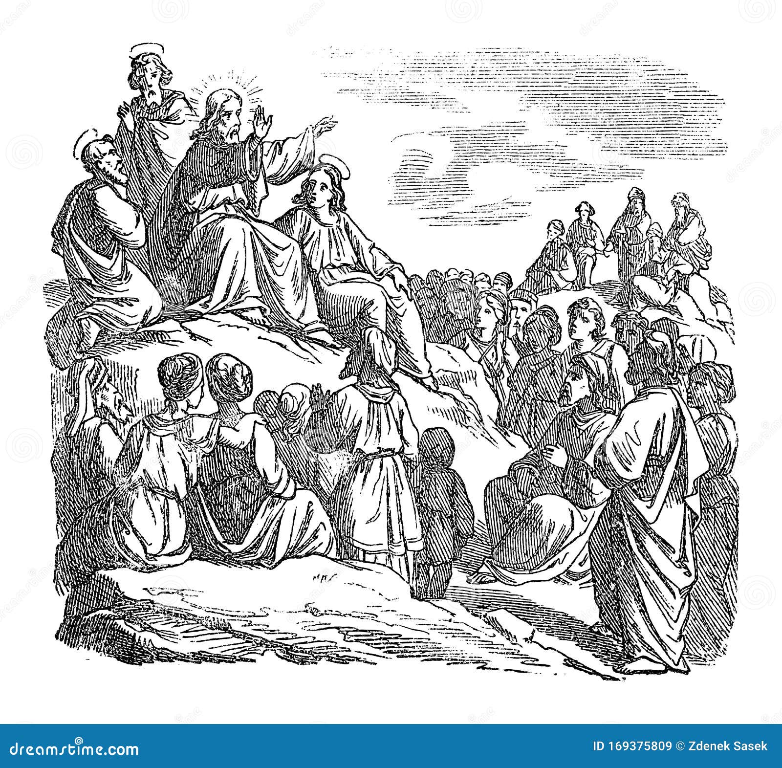 Sermon mount stock illustrations â sermon mount stock illustrations vectors clipart