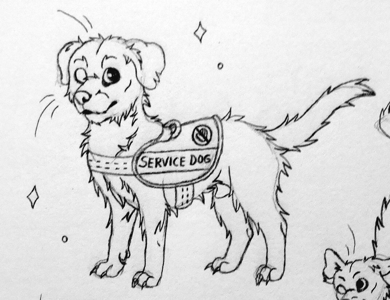 Cletus service dog edition by cordycepscanine on