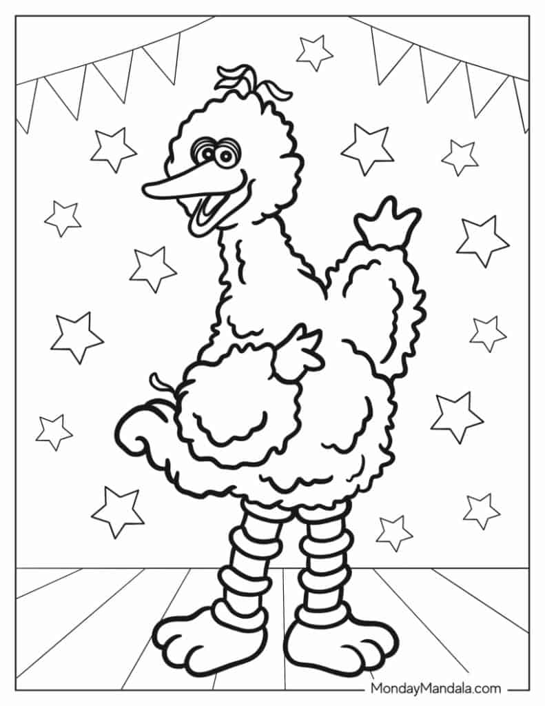 Sesame street coloring pages free pdf printables