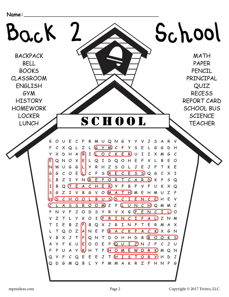 Printable back