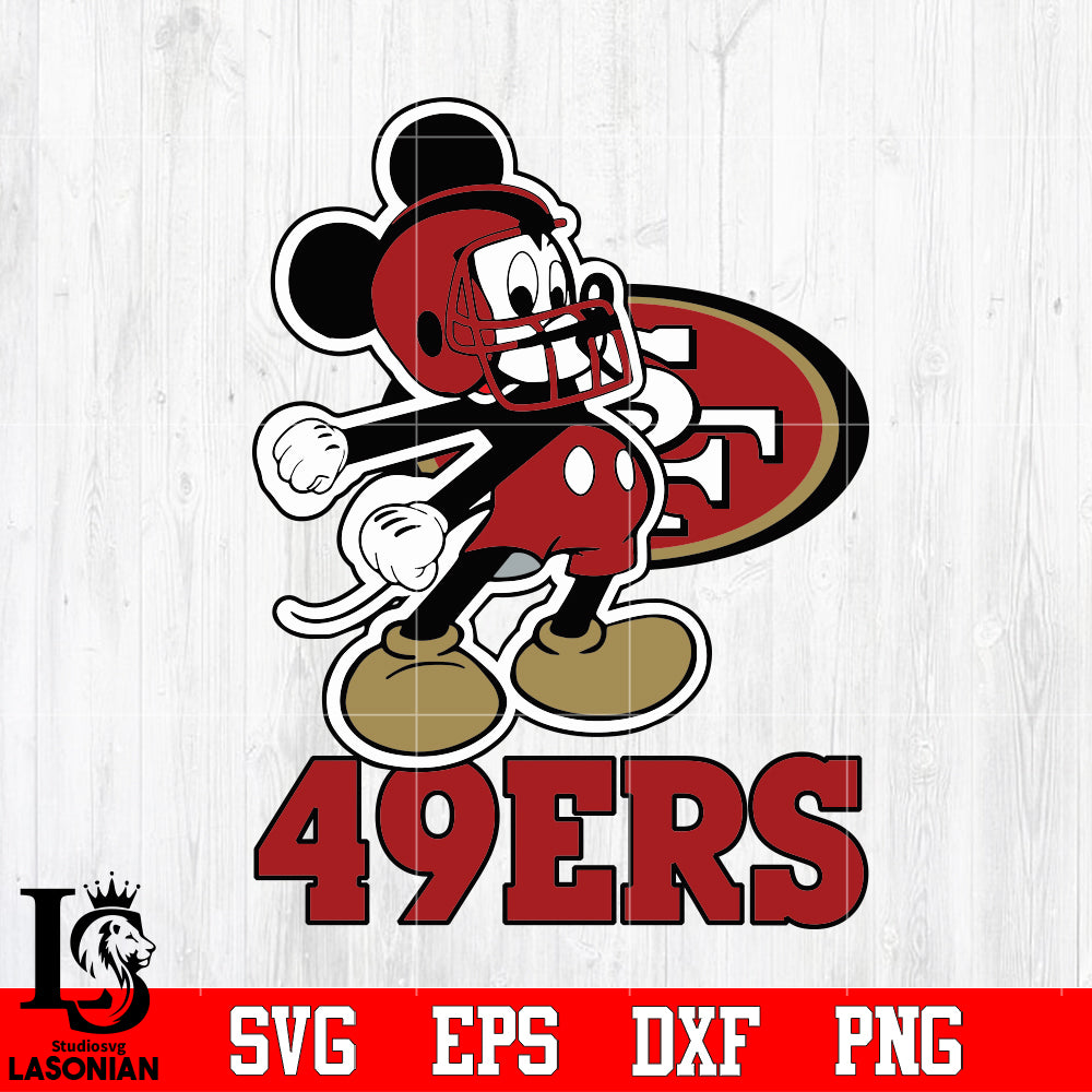 Mickey football san francisco ers mickey san francisco ers svg d â