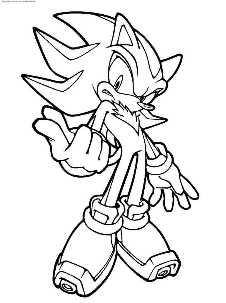 Shadow the hedgehog coloring page by scourgexnazo on