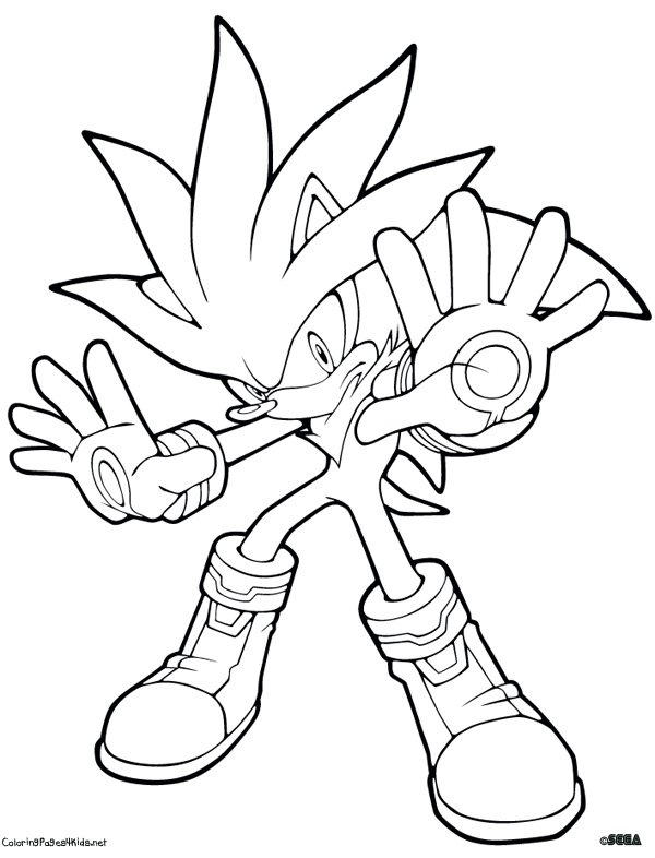 Silver the hedgehog coloring page by scourgexnazo on