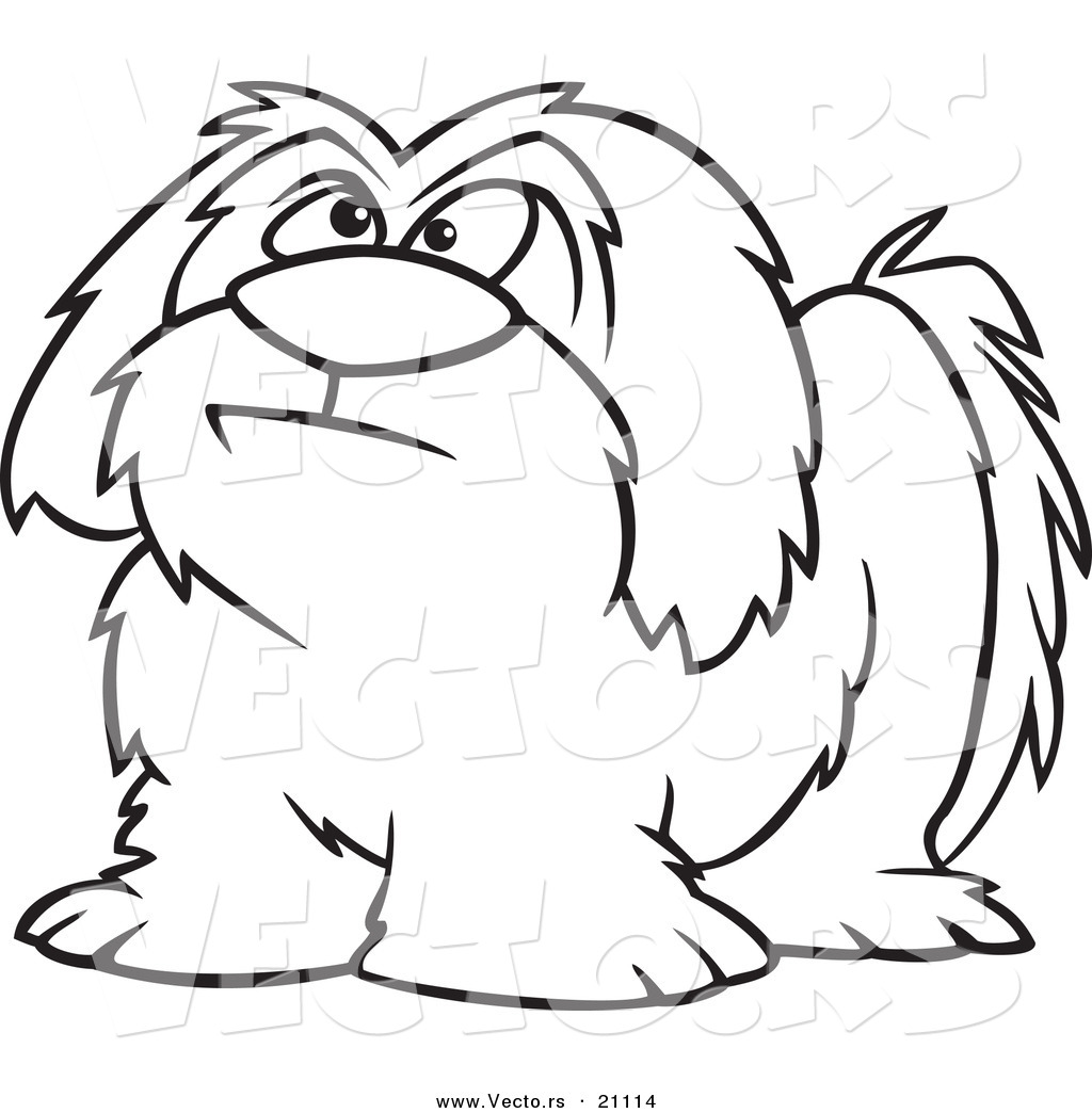 R of a cartoon shaggy dog