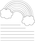 Shamrock shape paper with lines coloring activity sheet