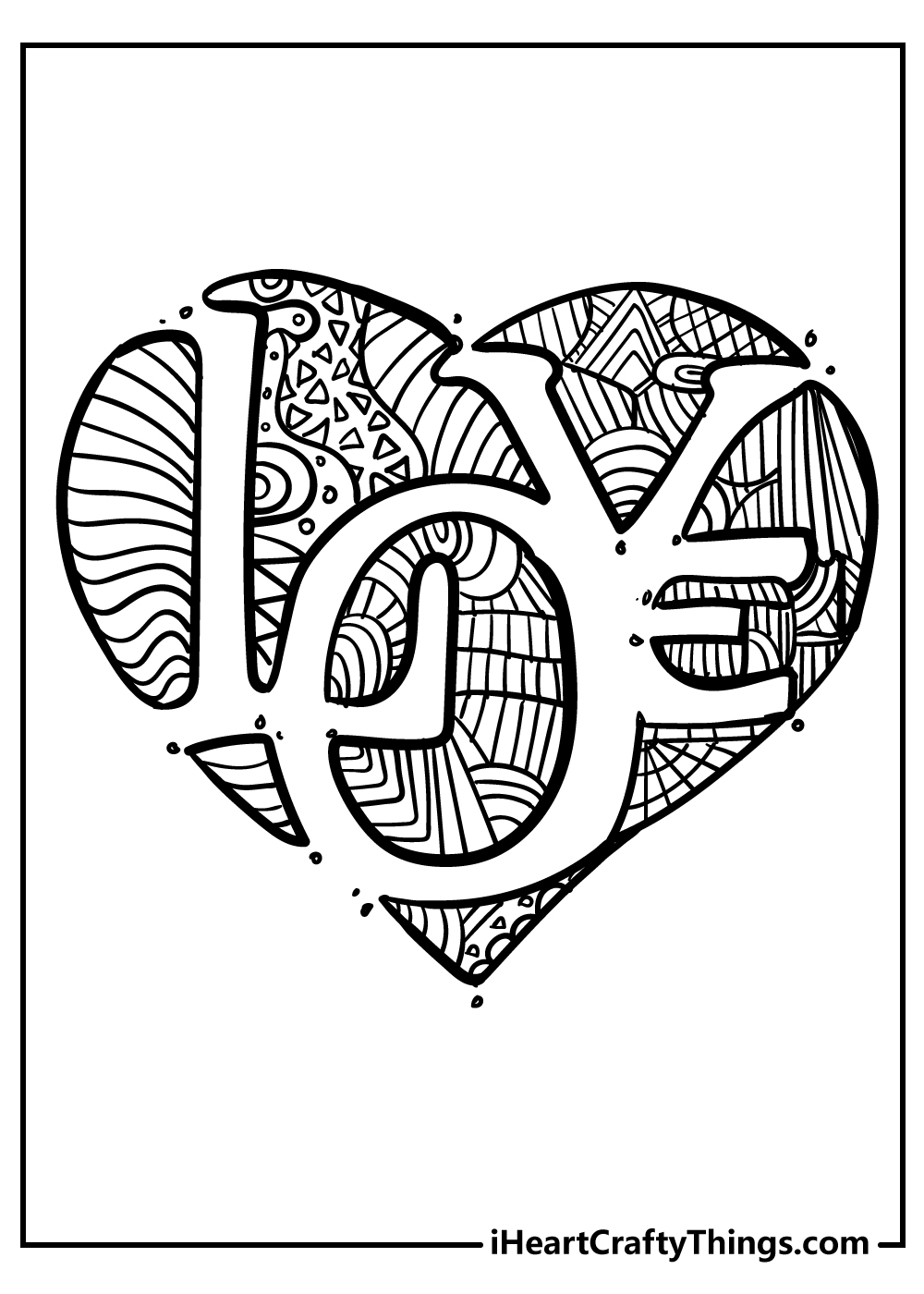 Heart coloring pages free printables