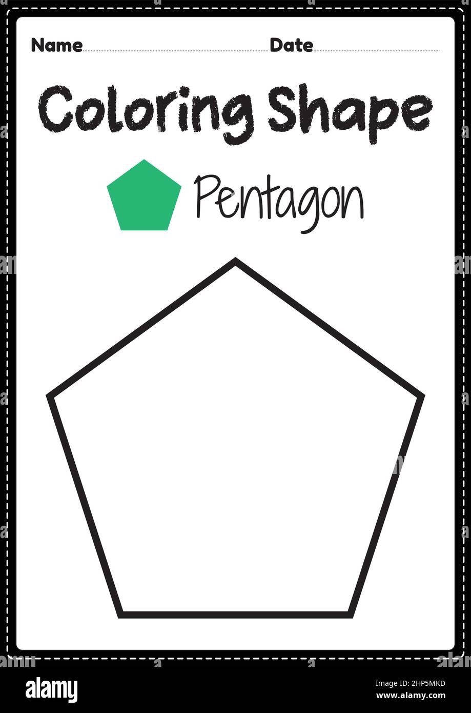 Pentagon shape coloring hi