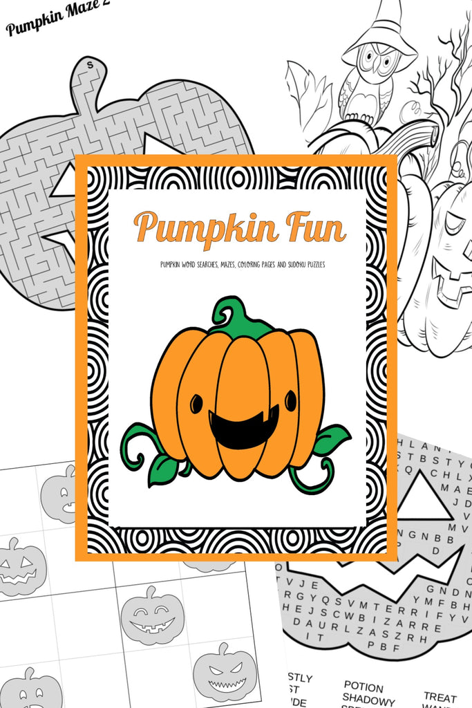 Pumpkin fun activity pages pumpkin word search pumpkin mazes pumpki â fun happy home printables